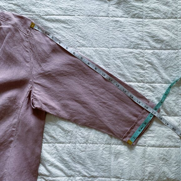 Sigrid Olsen 100% Linen Button Down Top Size 10 Vintage - Picture 8 of 8